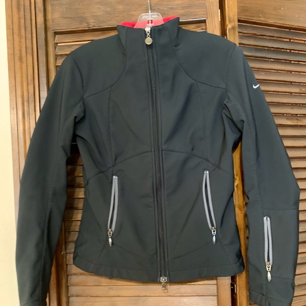 Nike Black Ski & Snow Jacket with Stand-Up Collar